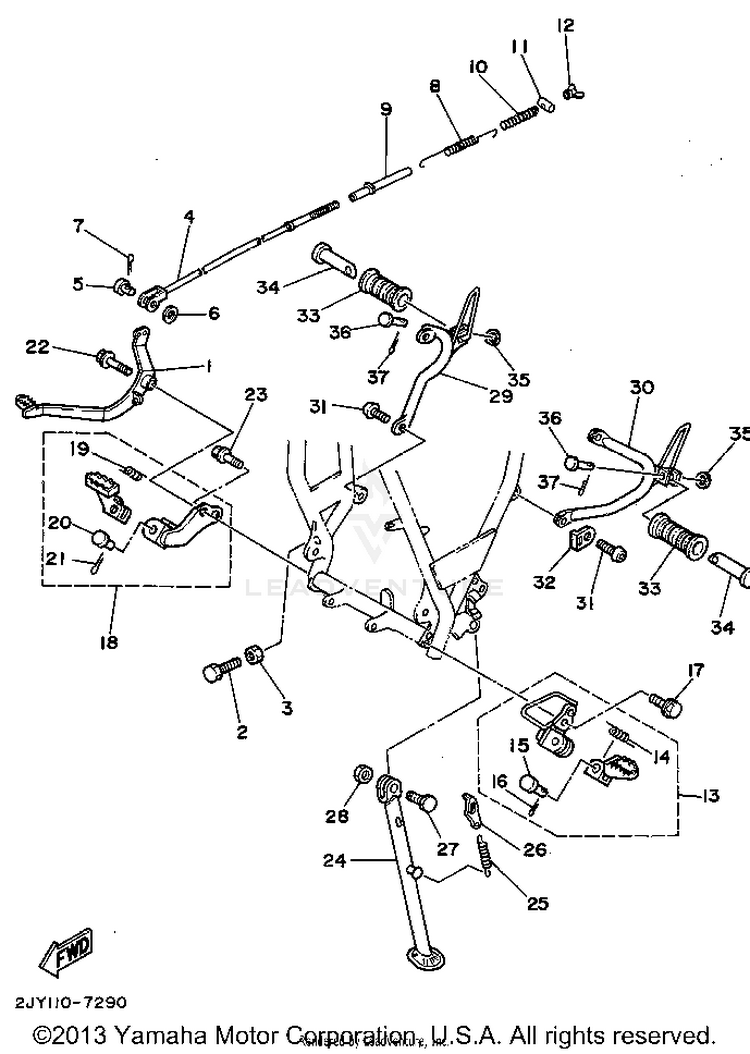 Stand Footrest Schematic