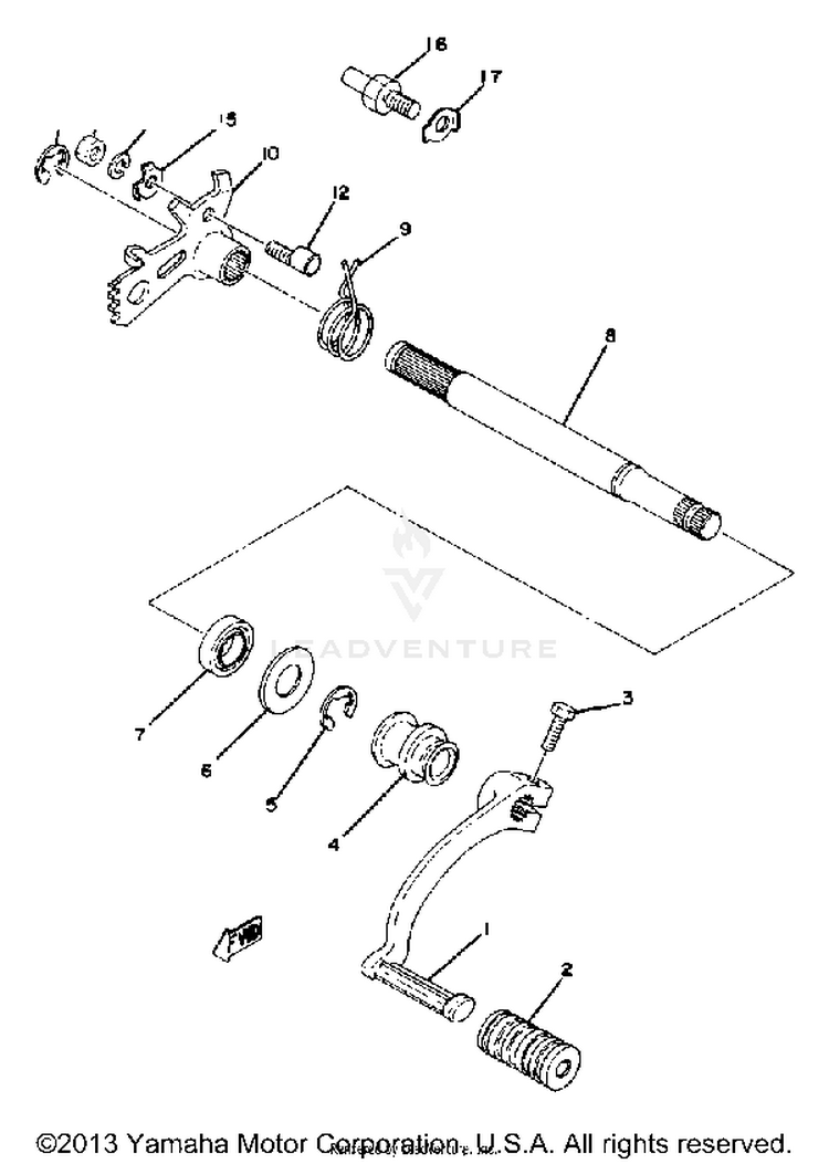 Shifter 2 XT500E_205 - 1978 Schematic