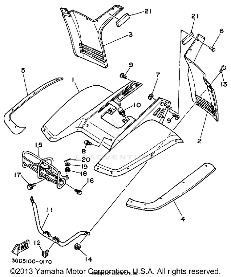 Front Fender Carrier Schematic