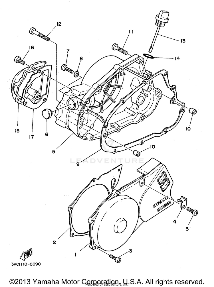 Crankcase Cover 1 Schematic