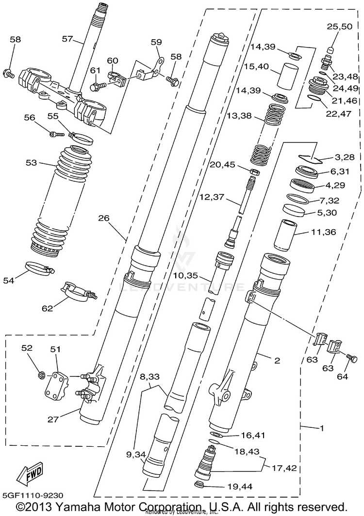 Front Fork Schematic