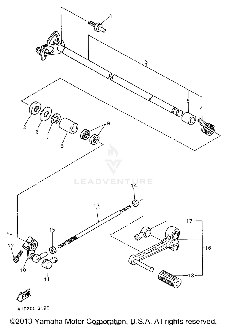 Shift Shaft Schematic