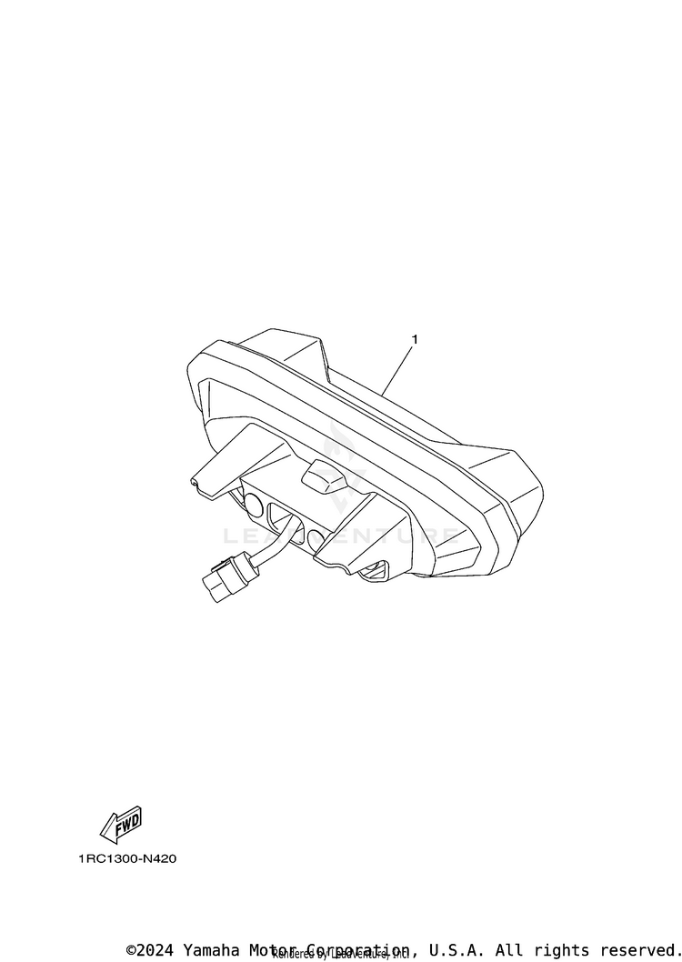 Taillight FZ09 CA - FZ09FCGY - 2015 Schematic