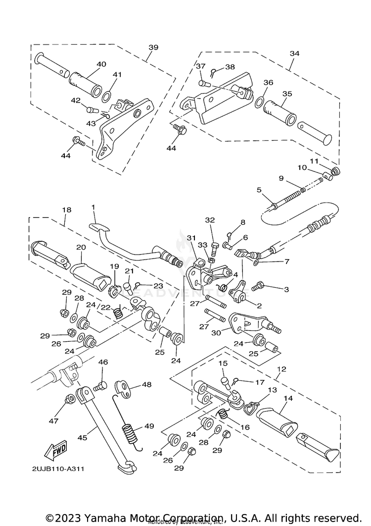 Stand & Footrest Schematic