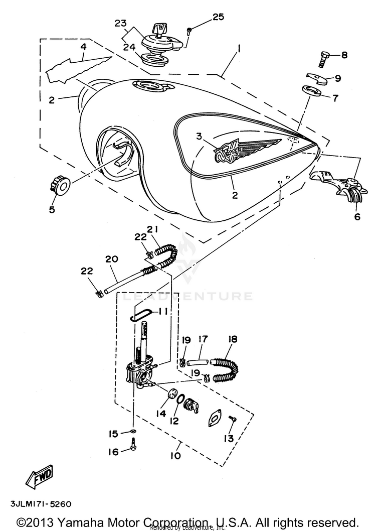 Fuel Tank Non California Schematic