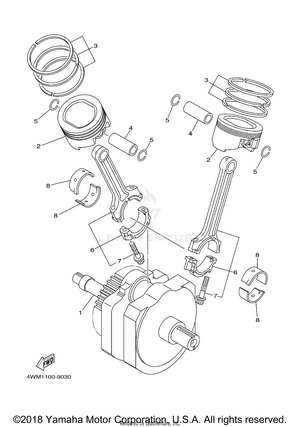 Crankshaft Piston Schematic