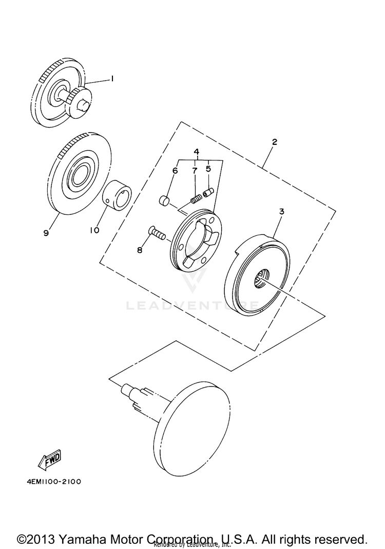 Starter Clutch GRIZZLY 80 - YFM80GW - 2007 Schematic