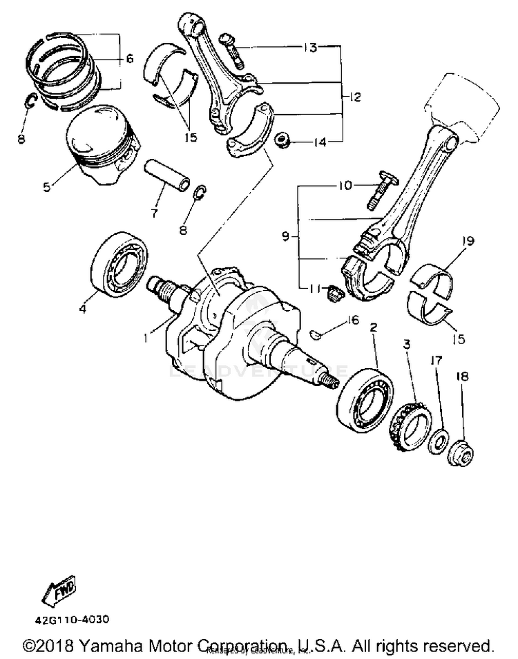 Crankshaft Piston Schematic