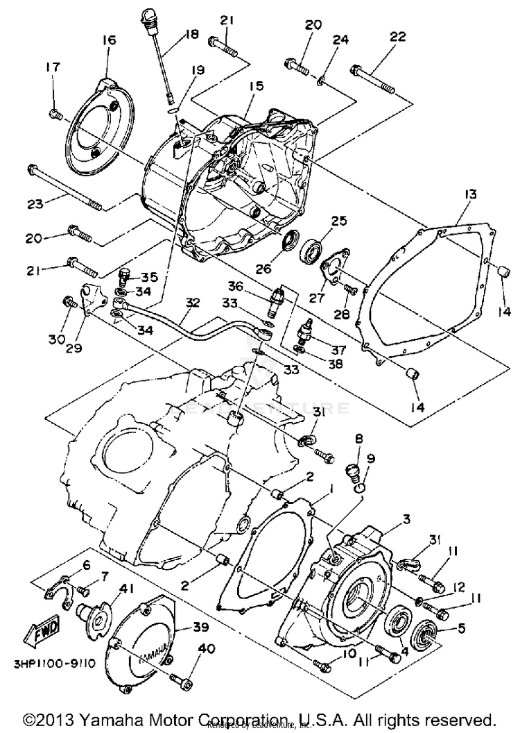 Crankcase Cover 1 Schematic