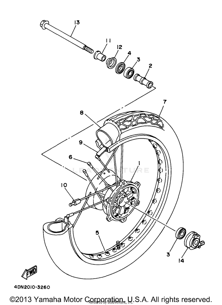 Front Wheel Schematic