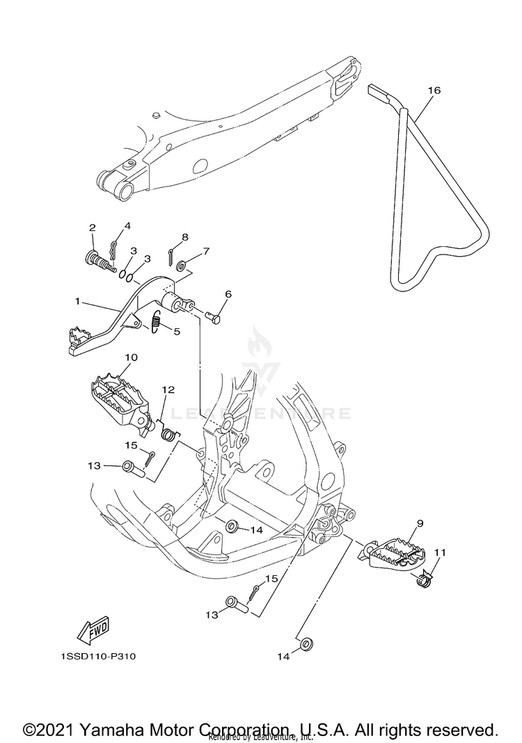 Stand Footrest Schematic