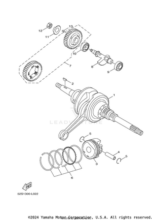Crankshaft Piston Schematic