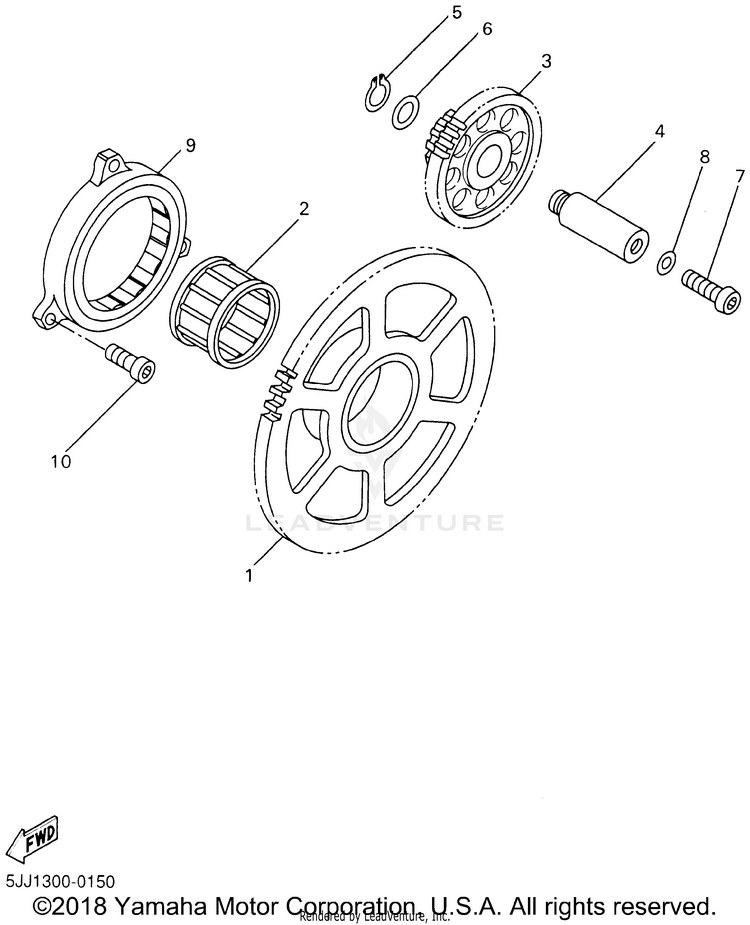 Starter YZFR1 - YZFR1SNC - 2001 Schematic