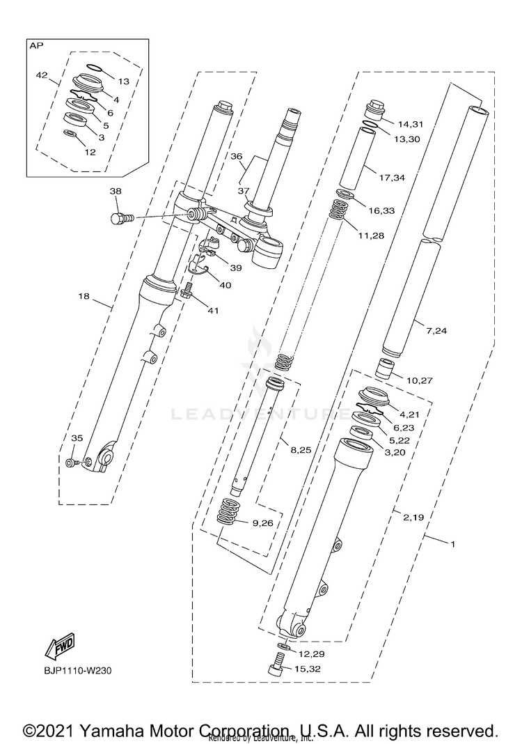 Front Fork Schematic