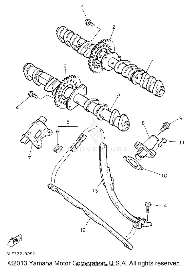 Camshaft Chain Schematic