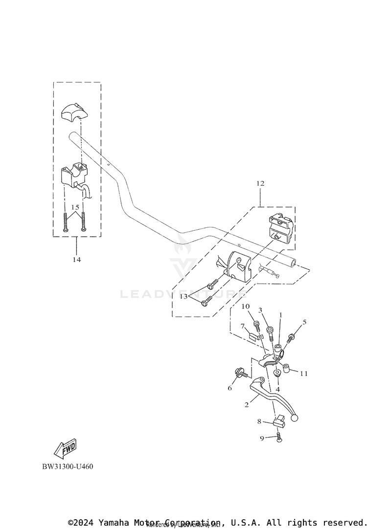 Handle Switch & Lever TENERE 700 - XTZ7NB - 2022 Schematic