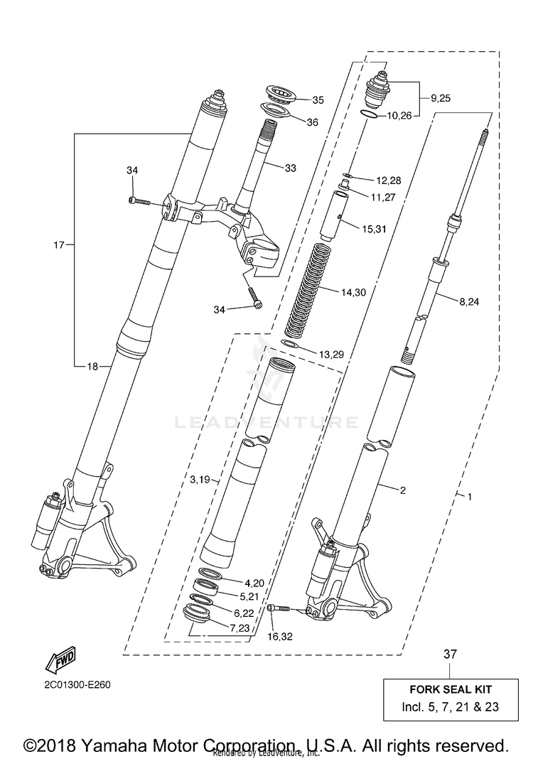 Front Fork Schematic