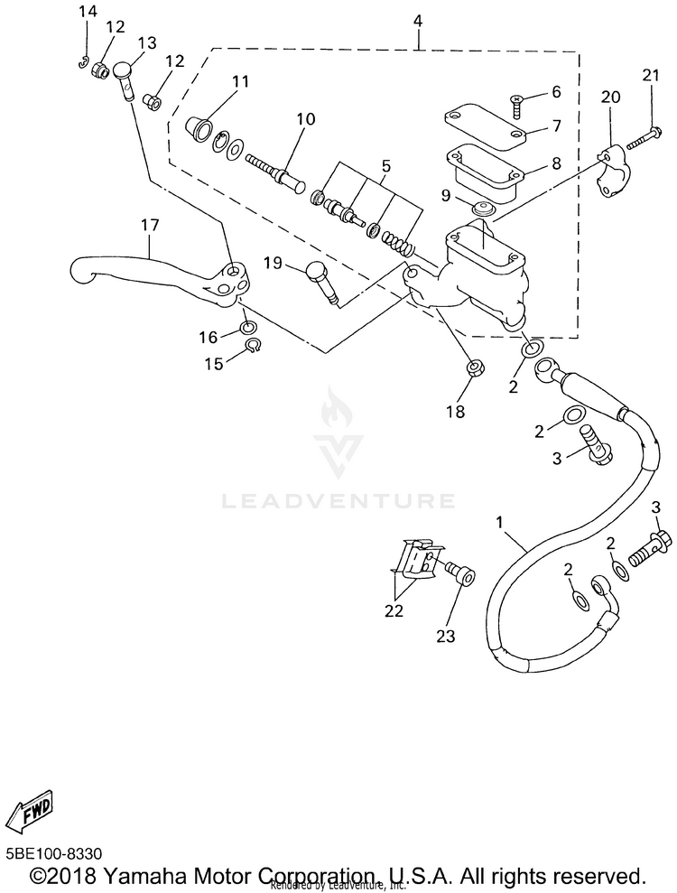 Front Master Cylinder Schematic