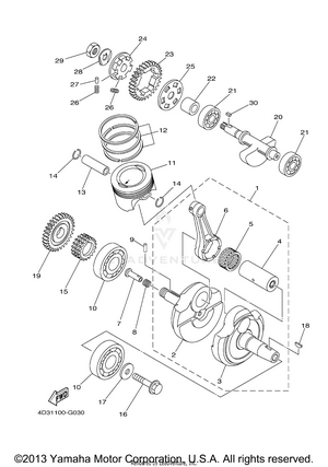 Crankshaft Piston Schematic