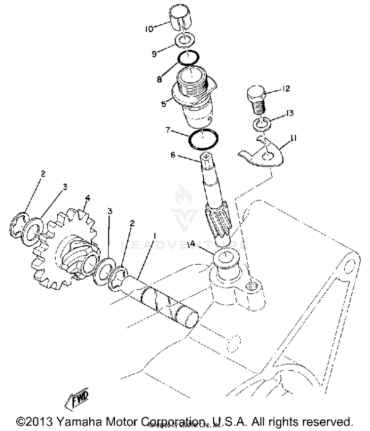 Tachometer Gear Schematic