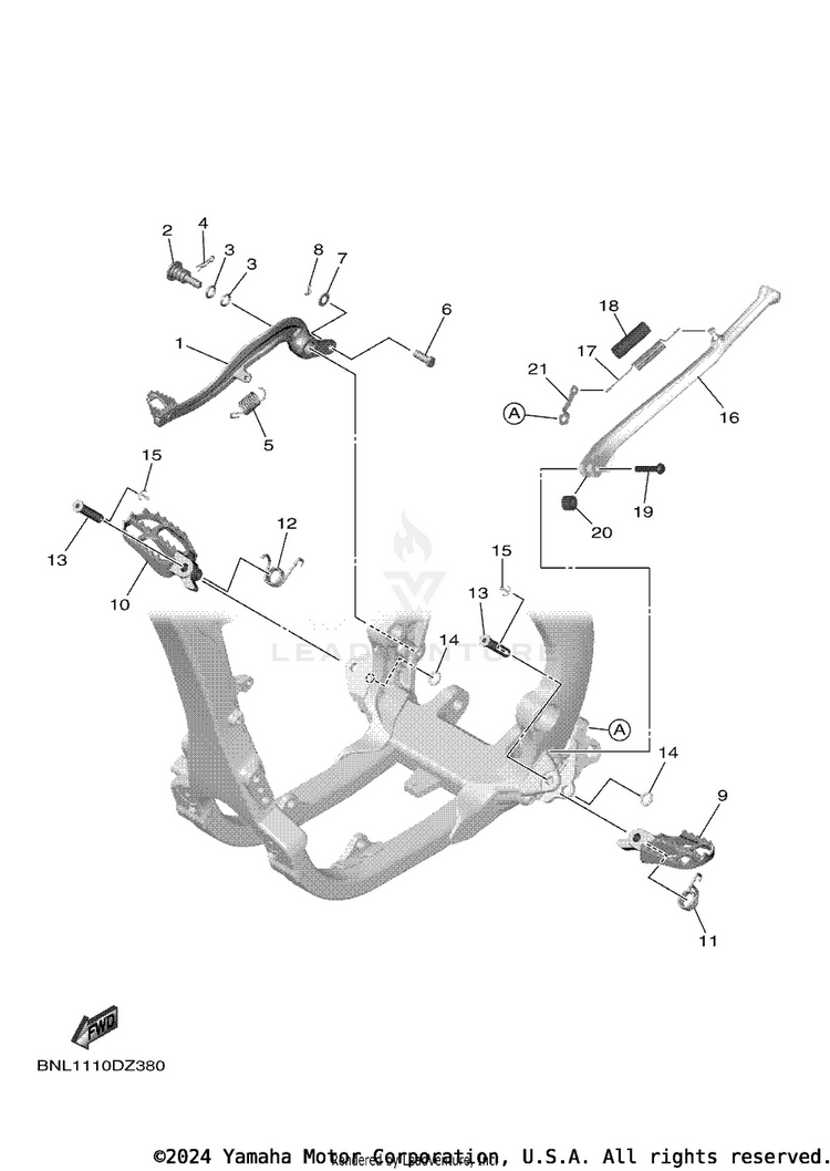 Stand & Footrest Schematic