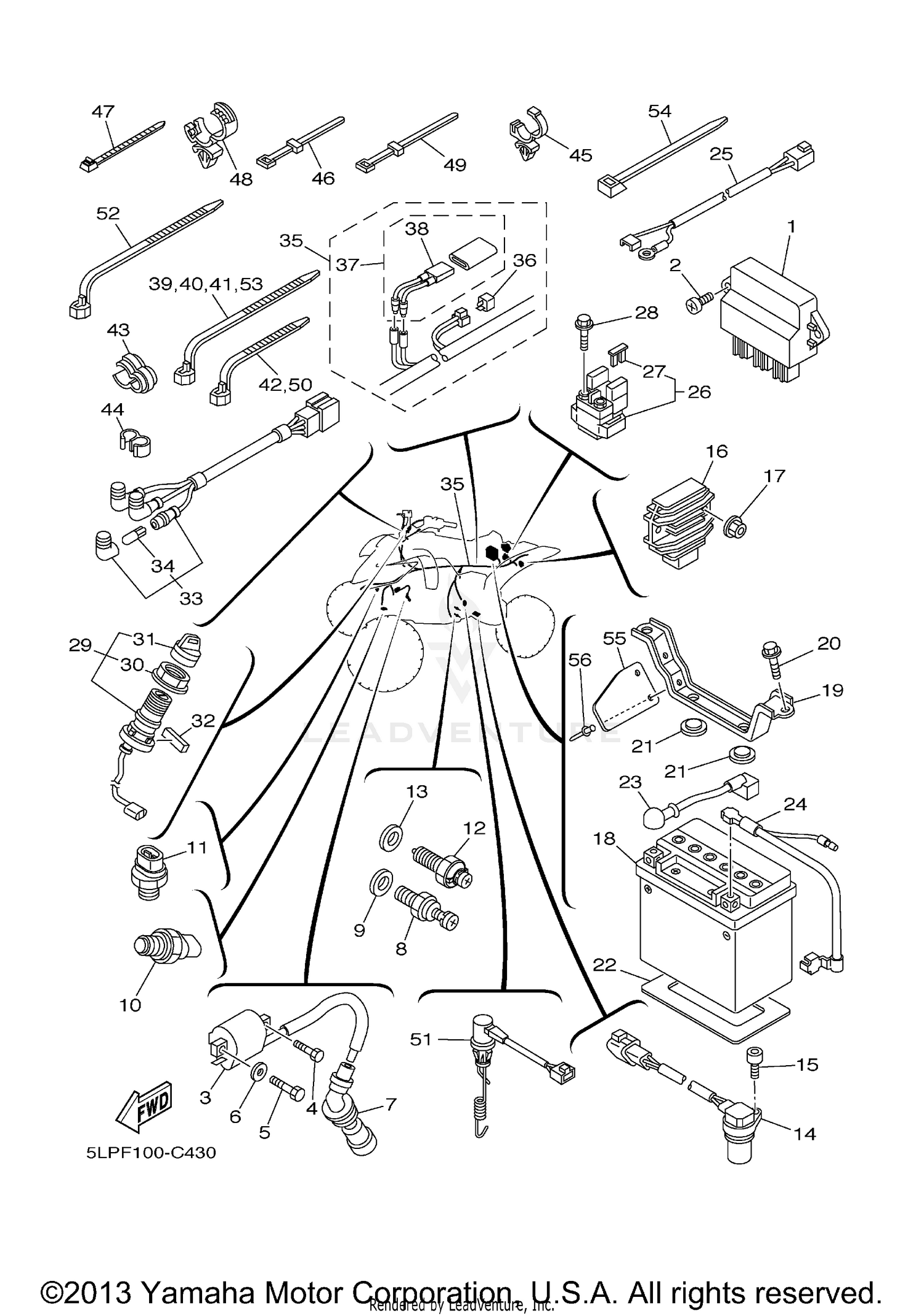 2004 Yamaha Raptor 660r Yfm660rs Electrical 1 Parts Oem Diagram For Motorcycles