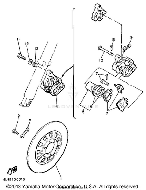 Front Brake Caliper Schematic
