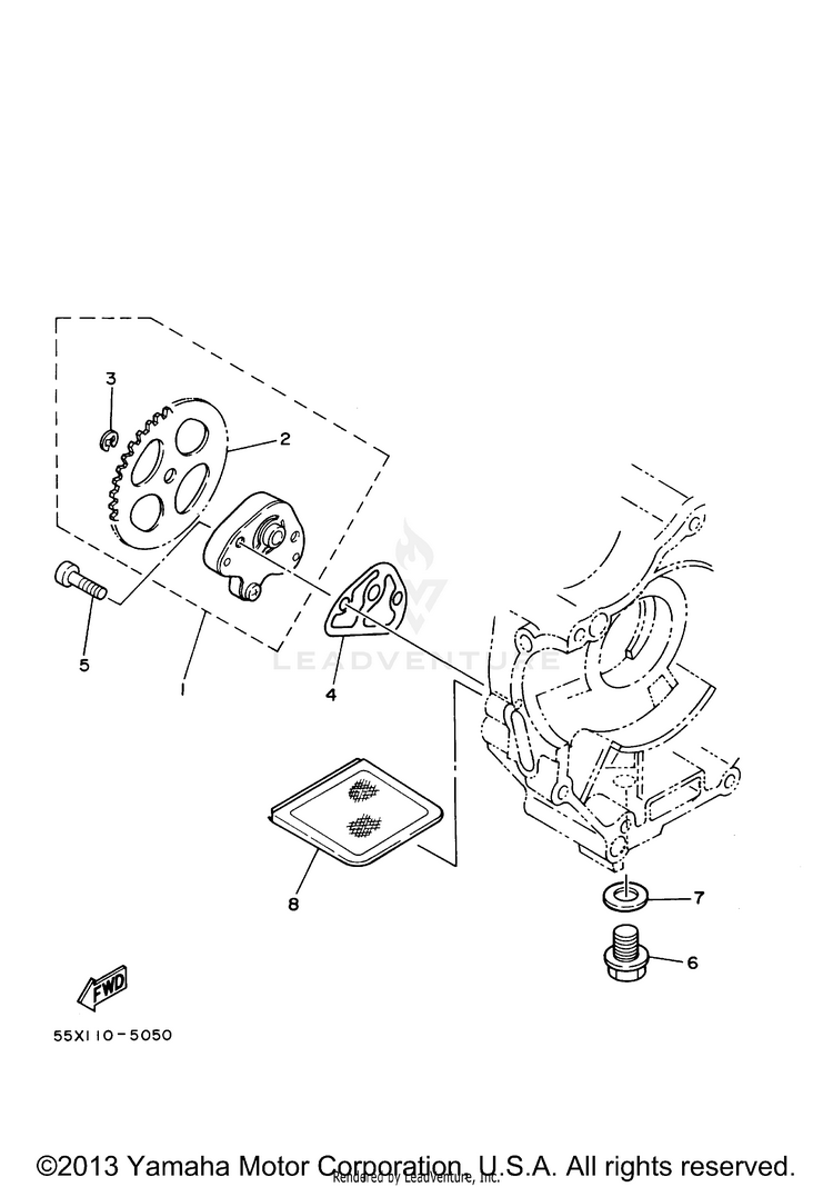 Oil Pump GRIZZLY 80 - YFM80GW - 2007 Schematic