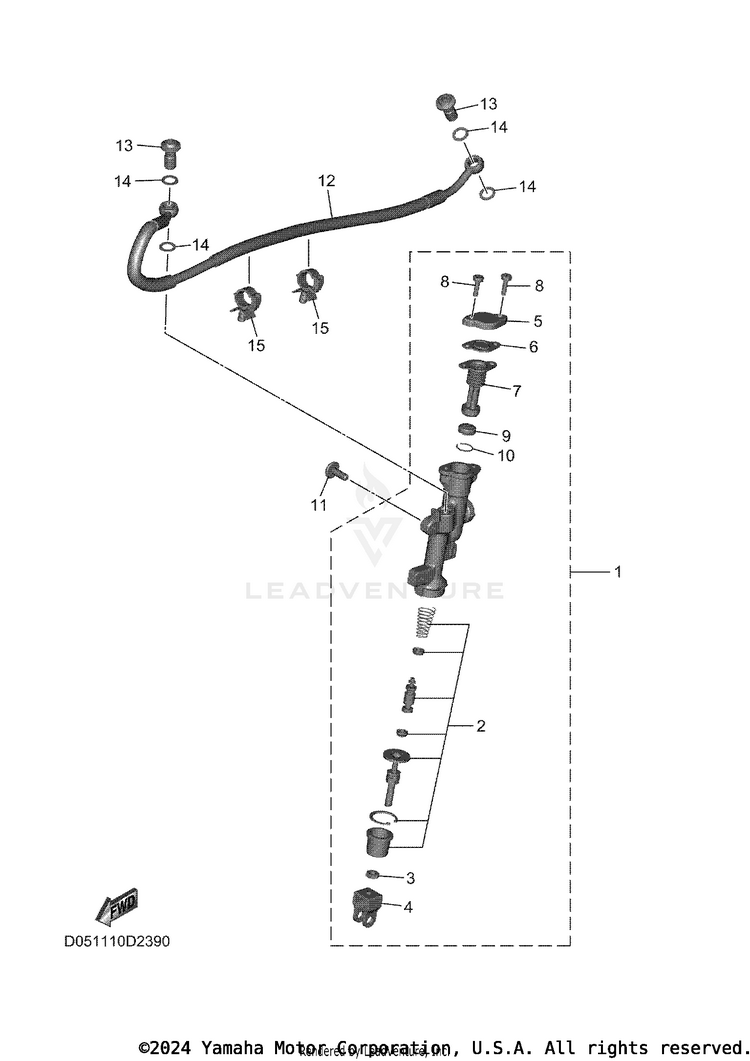 Rear Master Cylinder Schematic