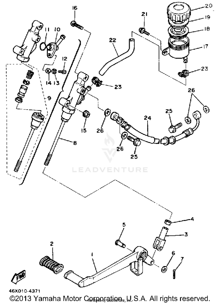 Rear Master Cylinder Schematic
