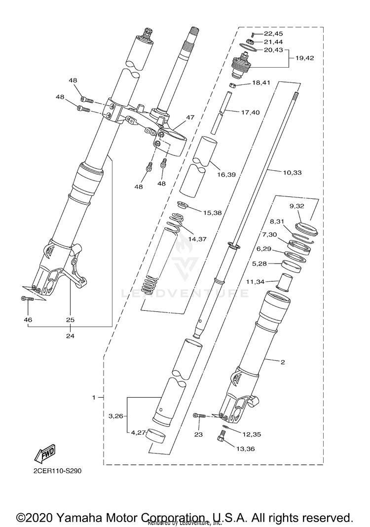 Front Fork Schematic