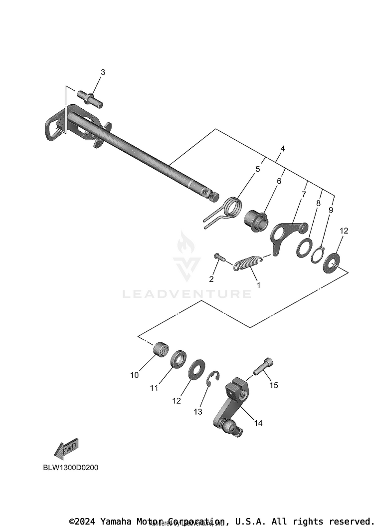 Shift Shaft MT07 - MT07TCB - 2026 Schematic