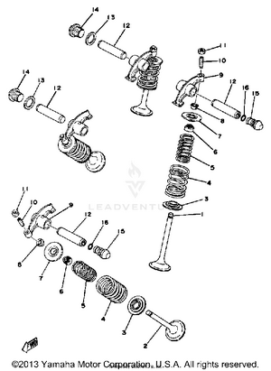 Valve Rocker Arm Schematic