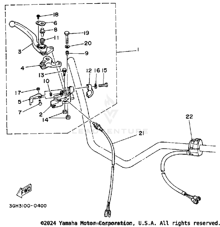 Handle Switch-Lever Schematic