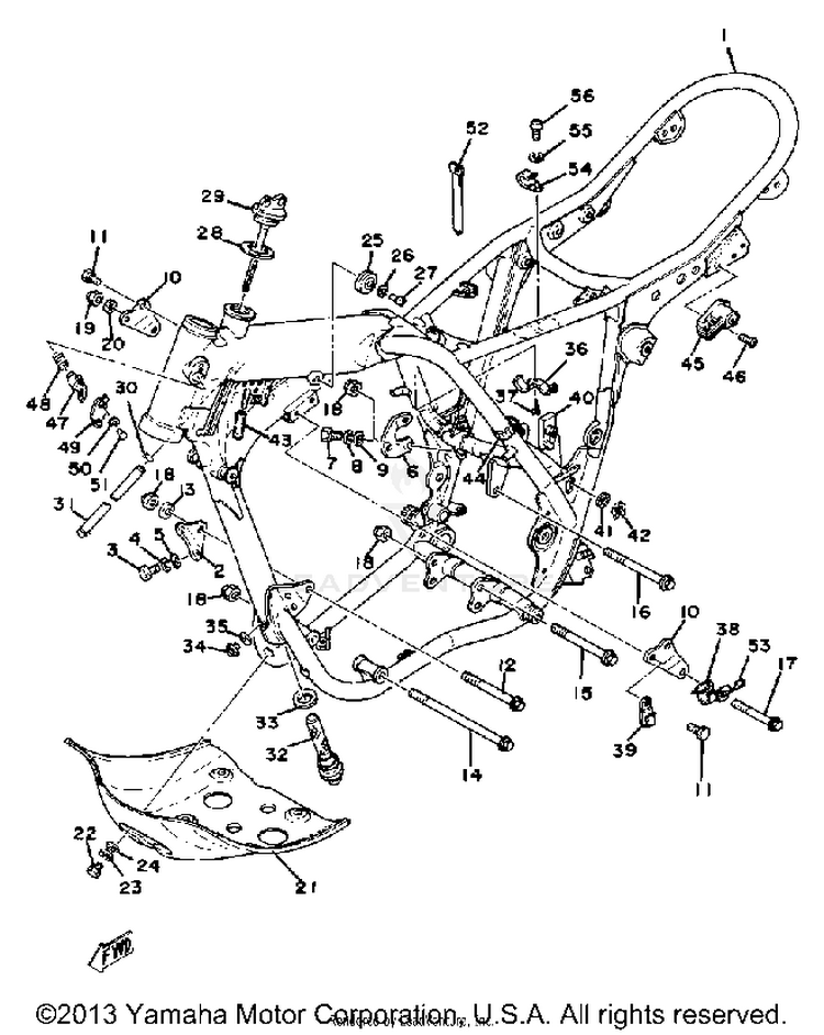 Frame XT500E_205 - 1978 Schematic
