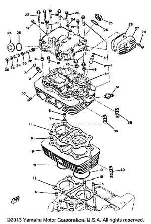 Cylinder Head Cylinder Schematic