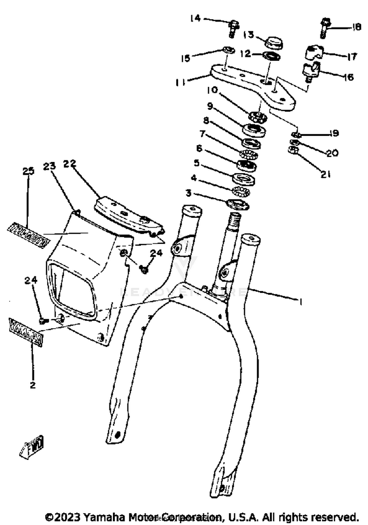 Front Fork Yt125j Schematic