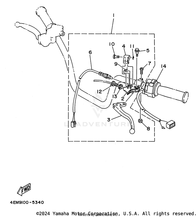 Handle Switch - Lever Schematic