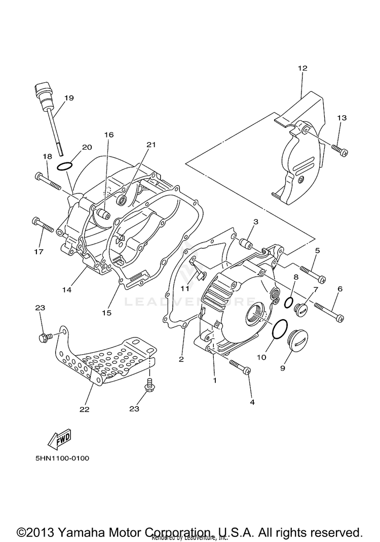 Crankcase Cover 1 Schematic