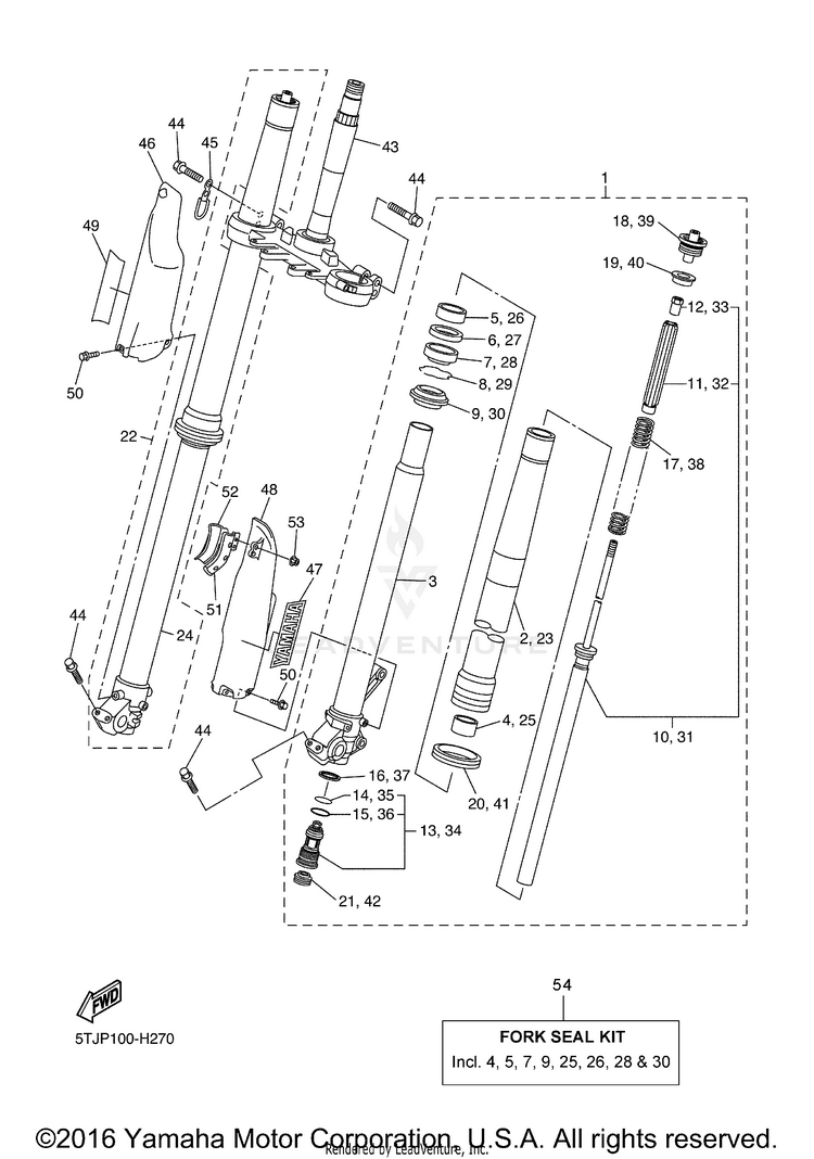 Front Fork Schematic