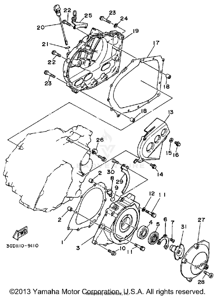 Crankcase Cover 1 Schematic