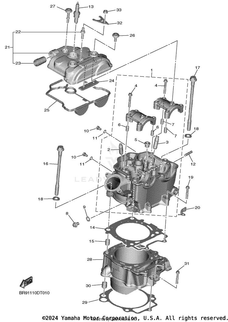 Cylinder YZ450F - YZ450FJL - 2018 Schematic