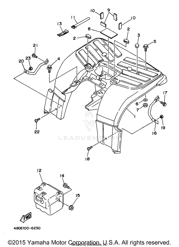 Rear Fender Schematic