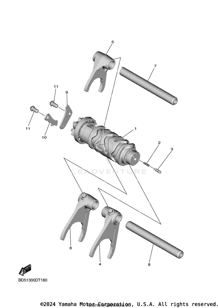 Shift Cam Fork Schematic