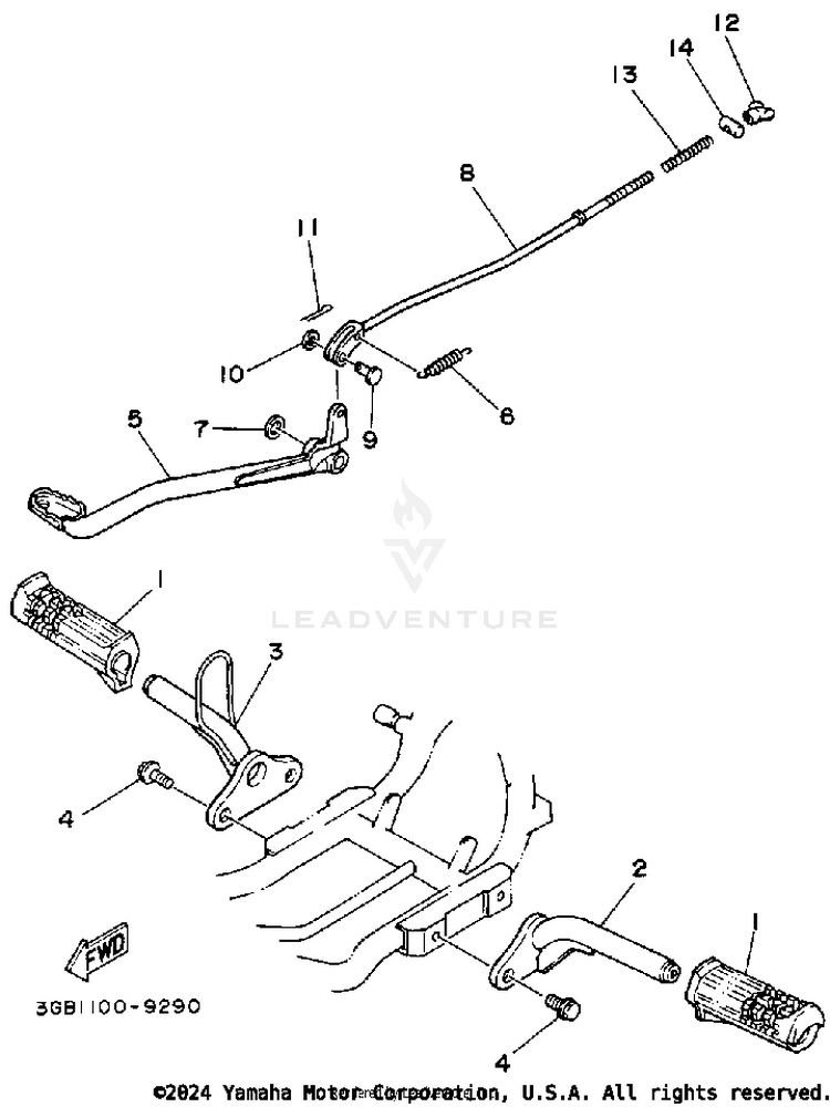 Stand-Footrest Schematic