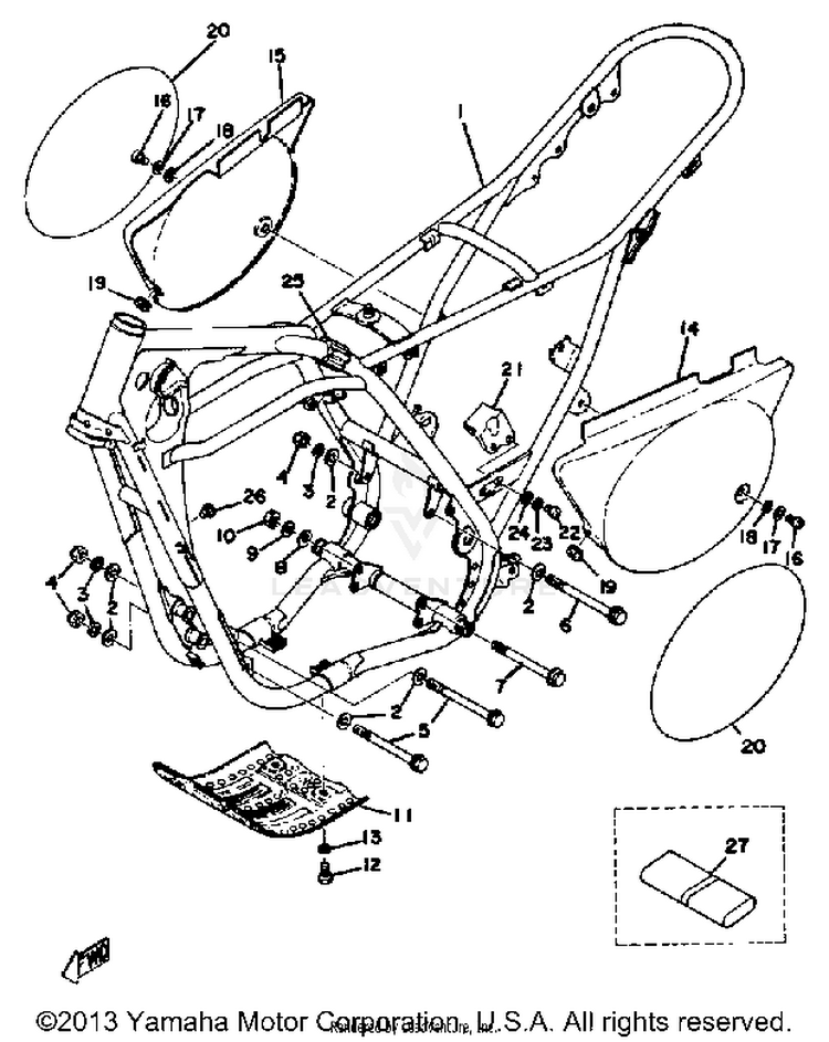 Frame Side Cover Yz400c Schematic