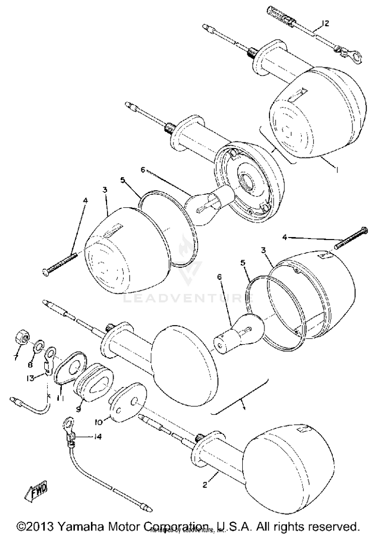 Flasher Lamp (Alternate Parts) (Rt1) Schematic