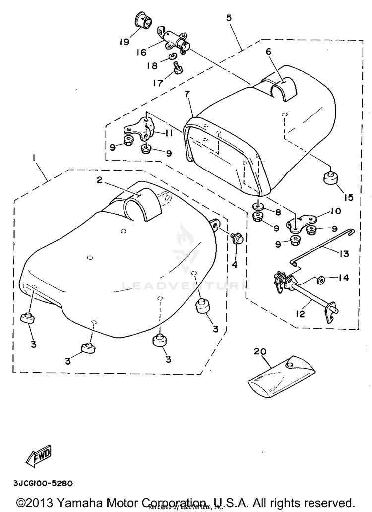 Seat VIRAGO 535 - XV535GC - 1995 Schematic