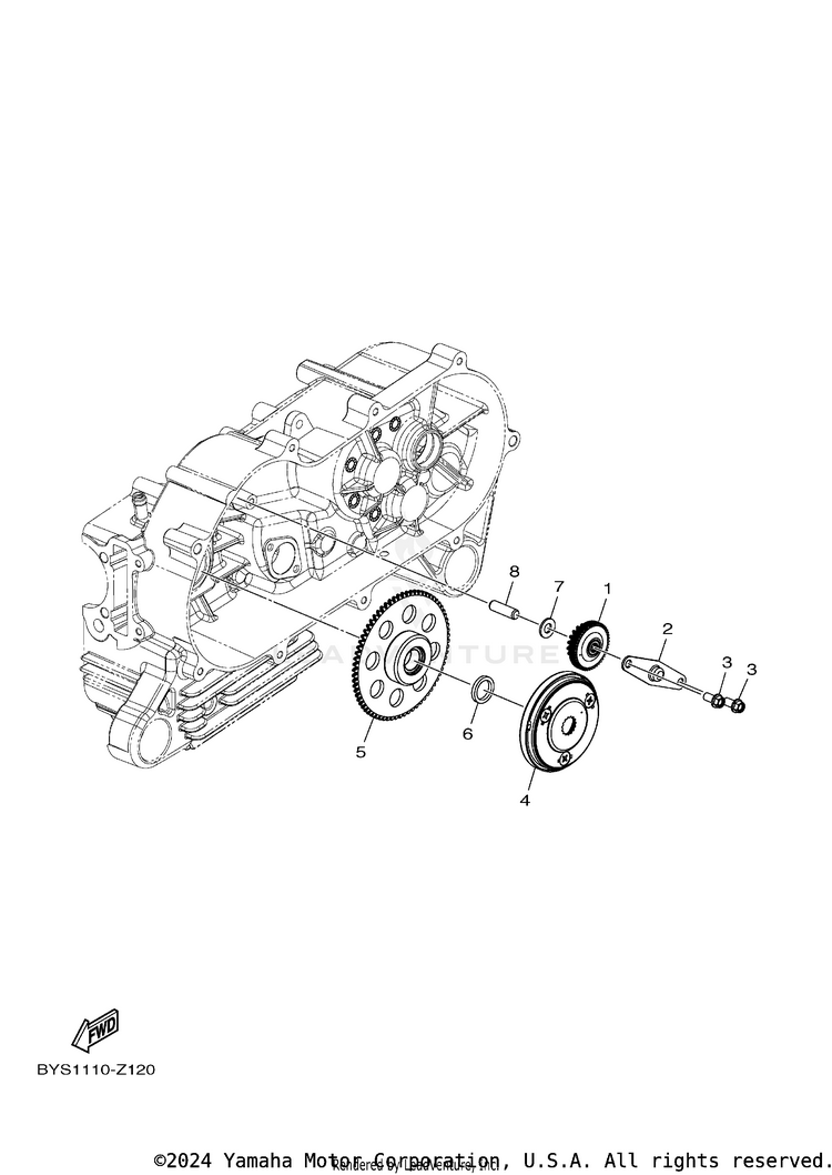 Starter GRIZZLY 110 - YFM01GYXTG - 2026 Schematic