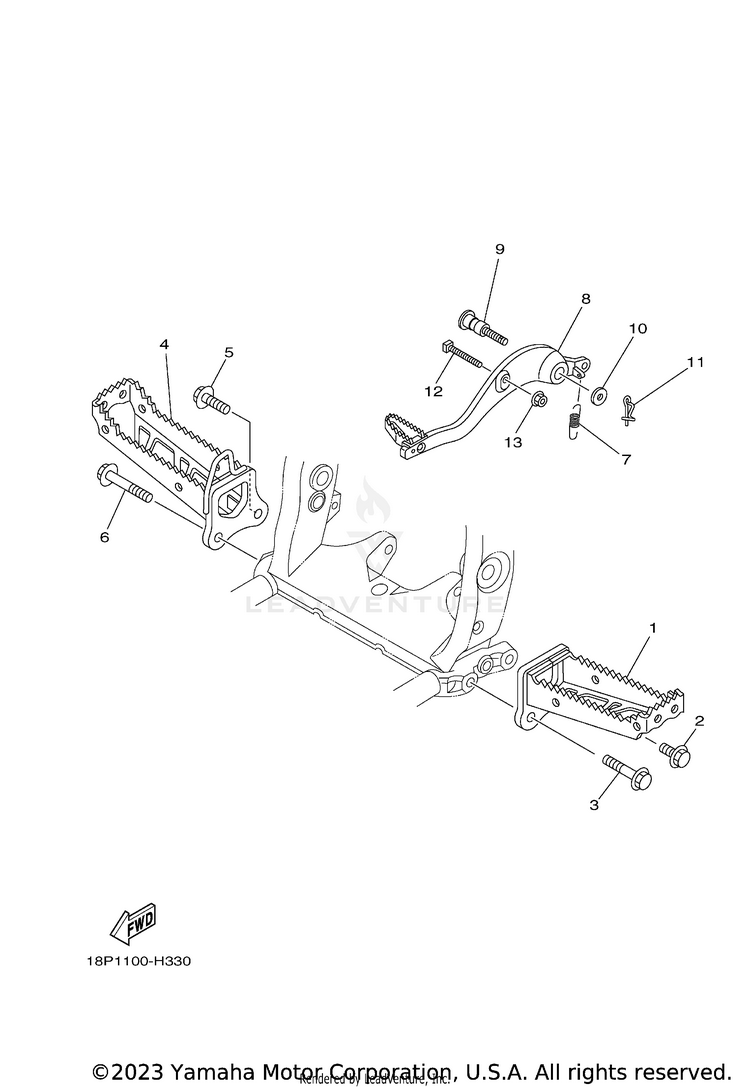 Stand & Footrest Schematic
